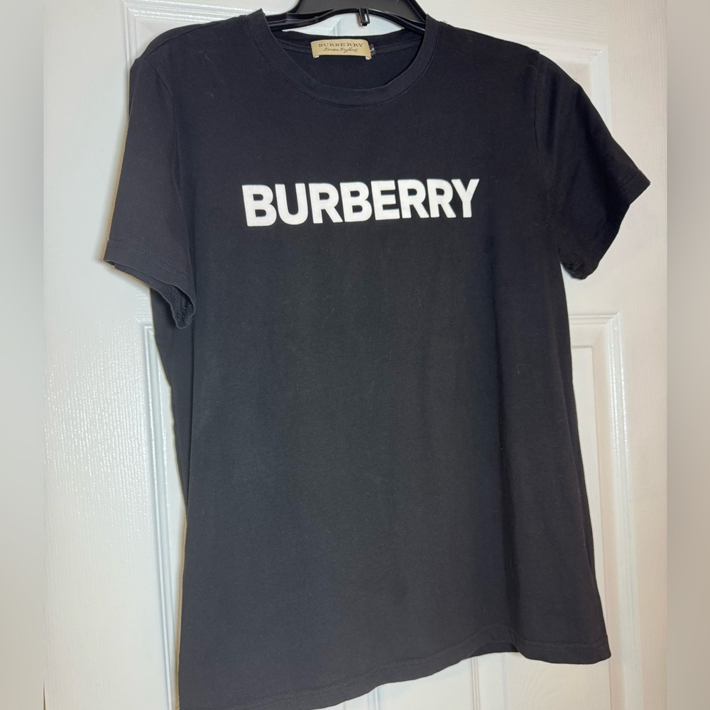 Burberry Charcoal Tee with Bold Logo